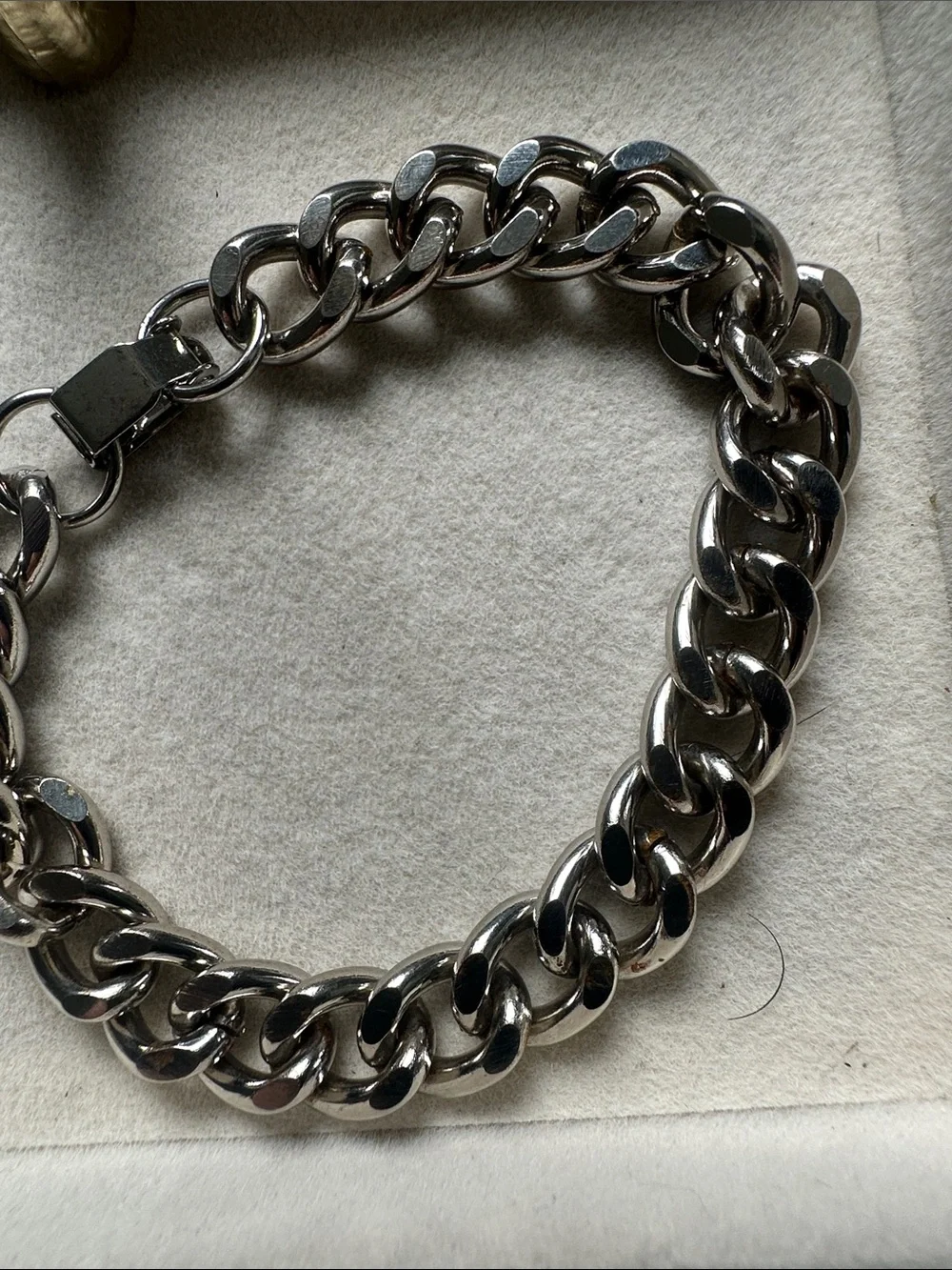 Vintage Silver-Tone Chunky Link Bracelet